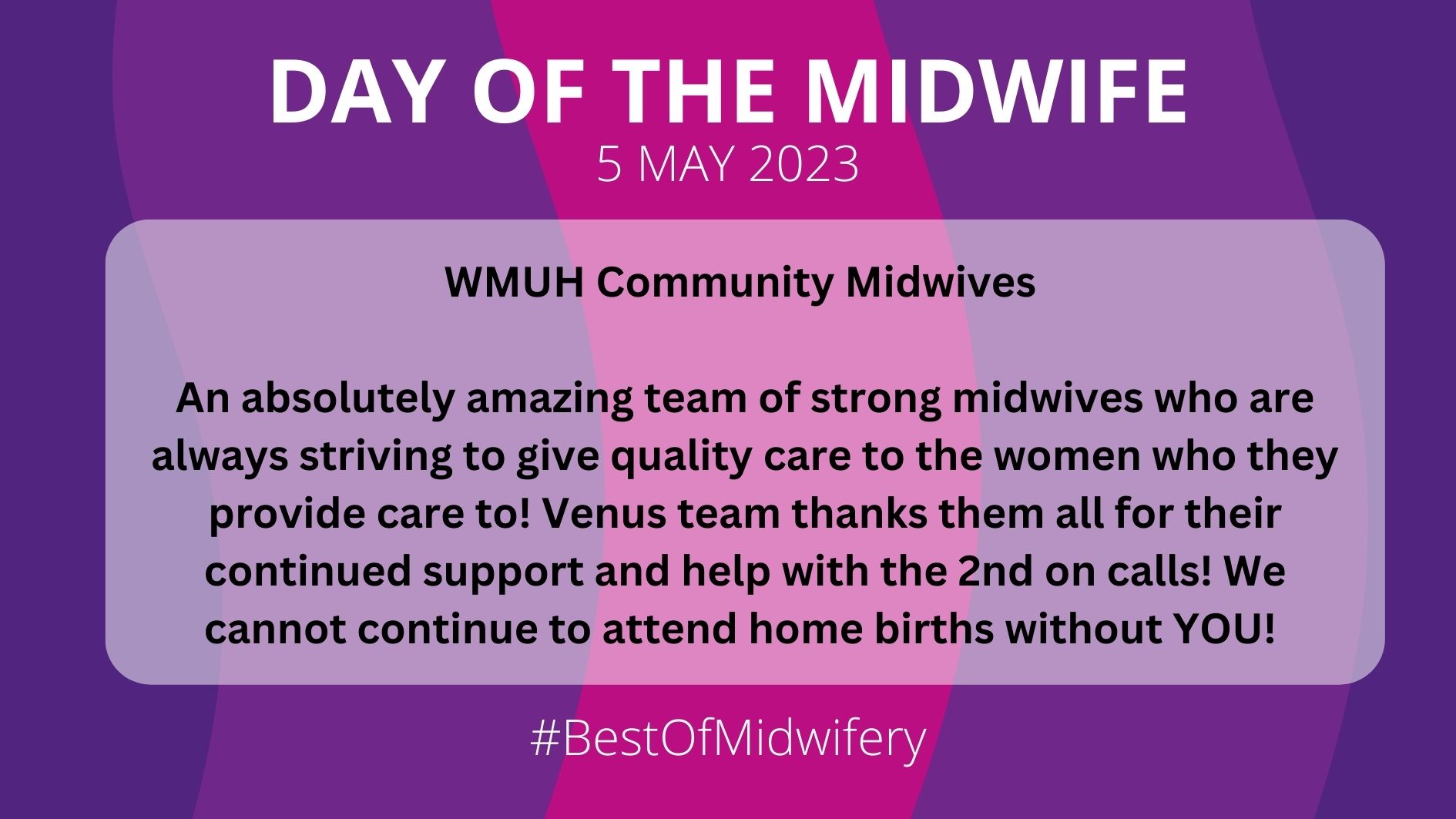 Big shoutout for our midwives, nurses and ODPs — Chelsea and