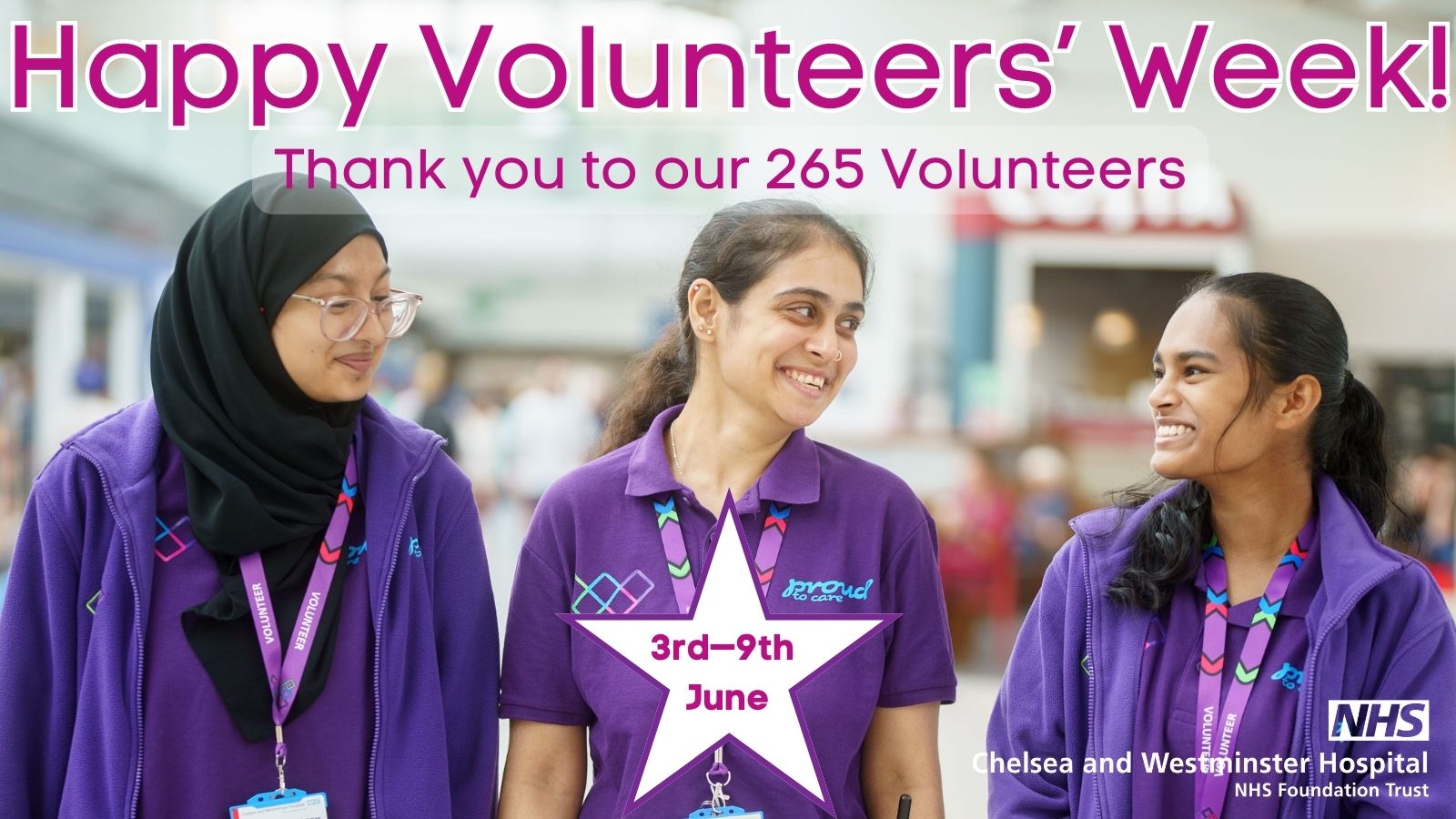 Trust celebrates National Volunteers’ Week