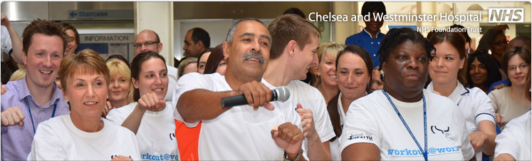 Olympic legend Daley Thompson leads staff workout