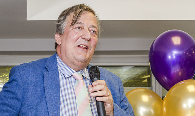Stephen Fry celebrates 30 years HIV research, care and treatment at Chelsea and Westminster