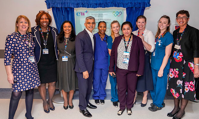 Mayor of London attends opening of new maternity centre at Chelsea and Westminster Hospital