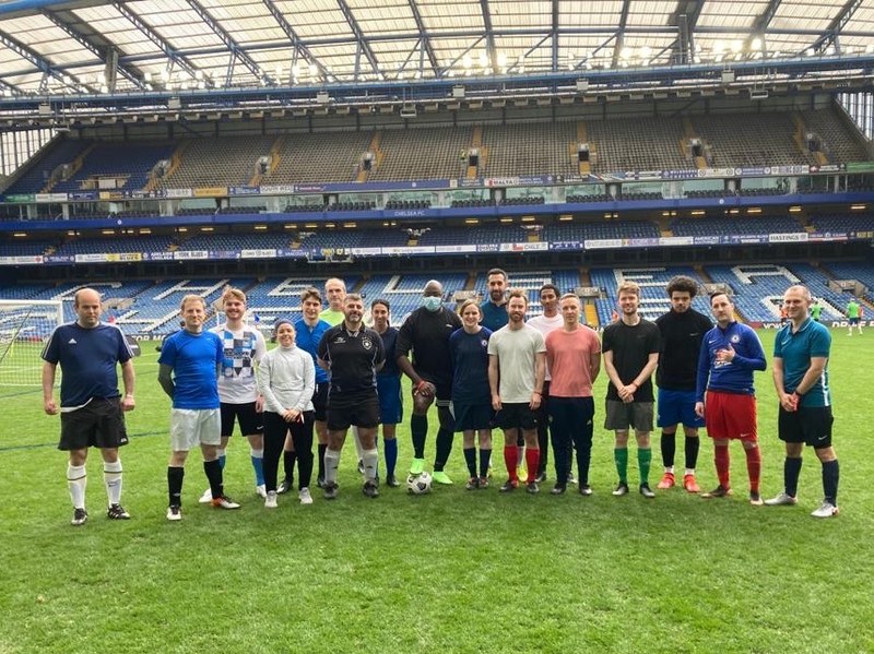 Chelsea site staff play at Chelsea FC