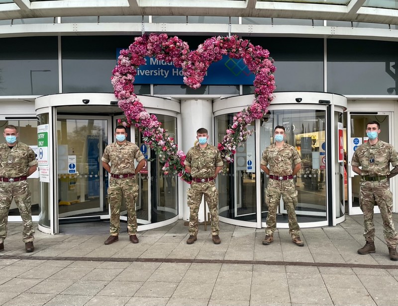 Armed forces arrive to support our staff