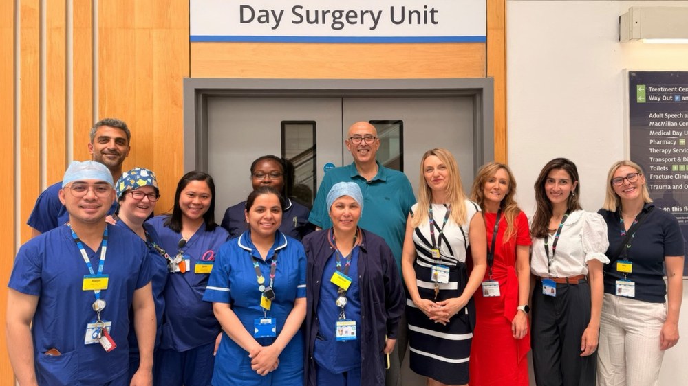 Mr Radwan with members of the bariatric team at Chelsea and Westminster Hospital